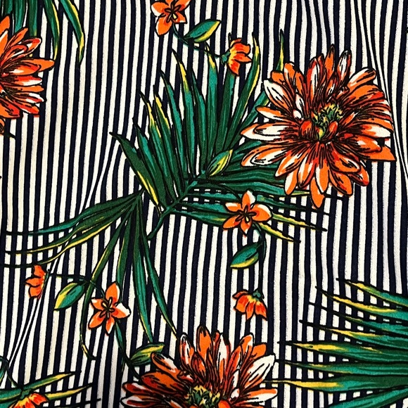 Faith & Joy Brand Striped Floral A-line Skirt Size Small - Picture 8 of 8